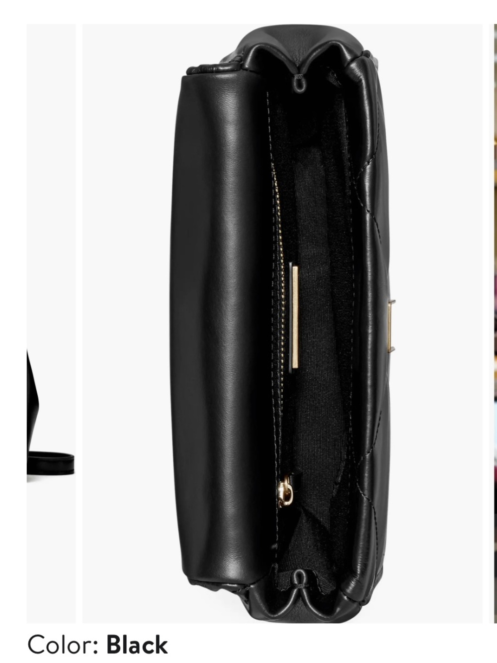 Tory Burch Black Quilted Leather Top-Handle Satchel with Gold Hardware - Picture 3 of 14